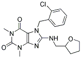 7-(2-CHLOROBENZYL)-1,3-DIMETHYL-8-[(TETRAHYDROFURAN-2-YLMETHYL)AMINO]-3,7-DIHYDRO-1H-PURINE-2,6-DIONE 结构式