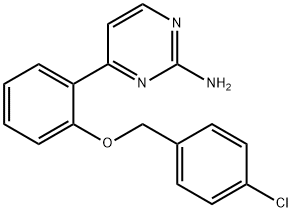 4-(2-[(4-CHLOROBENZYL)OXY]PHENYL)-2-PYRIMIDINAMINE 结构式