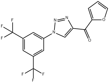 (1-[3,5-Bis(trifluoromethyl)phenyl]-1H-1,2,3-triazol-4-yl)(2-furyl)methanone 结构式