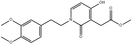 METHYL 2-[1-(3,4-DIMETHOXYPHENETHYL)-4-HYDROXY-2-OXO-1,2-DIHYDRO-3-PYRIDINYL]ACETATE 结构式