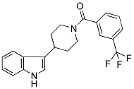 4-(1H-INDOL-3-YL)-1-(3-(TRIFLUOROMETHYL)BENZOYL)PIPERIDINE 结构式