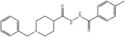 1-苄基-N'-(4-甲基苯甲酰基)哌啶-4-碳酰肼 结构式