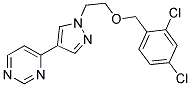 4-[1-(2-(2,4-DICHLOROBENZYLOXY)ETHYL)-(1H)-PYRAZOL-4-YL]PYRIMIDINE 结构式