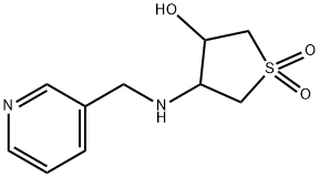 3-羟基-4-((吡啶-3-基甲基)氨基)四氢噻吩1,1-二氧化物 结构式