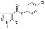 S-(4-CHLOROPHENYL) 5-CHLORO-1-METHYL-1H-PYRAZOLE-4-CARBOTHIOATE 结构式