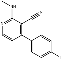 4-(4-FLUOROPHENYL)-2-(METHYLAMINO)NICOTINONITRILE 结构式