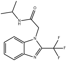 N-ISOPROPYL-2-[2-(TRIFLUOROMETHYL)-1H-1,3-BENZIMIDAZOL-1-YL]ACETAMIDE 结构式