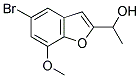 1-(5-BROMO-7-METHOXY-1-BENZOFURAN-2-YL)-1-ETHANOL 结构式