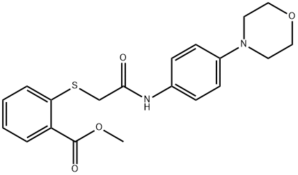 METHYL 2-([2-(4-MORPHOLINOANILINO)-2-OXOETHYL]SULFANYL)BENZENECARBOXYLATE 结构式