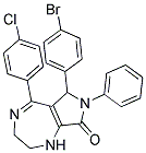 6-(4-Bromophenyl)-5-(4-chlorophenyl)-7-phenyl-2,3,6,7-tetrahydropyrrolo[3,4-e][1,4]diazepin-8(1H)-one 结构式