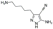 5-(5-氨基戊基)-3-亚胺-2,3-二氢-1H-吡唑-4-甲腈 结构式