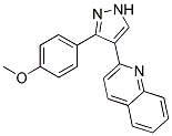 2-[3-(4-METHOXYPHENYL)-1H-PYRAZOL-4-YL]QUINOLINE 结构式