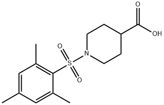 1-(2,4,6-三甲基苯磺酰基)哌啶-4-羧酸 结构式