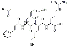 3-(2-FURYL)ACRYLOYL-TYR-LYS-ARG-OH ACETATE SALT 结构式