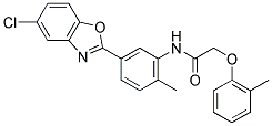 N-[5-(5-CHLORO-1,3-BENZOXAZOL-2-YL)-2-METHYLPHENYL]-2-(2-METHYLPHENOXY)ACETAMIDE 结构式