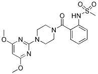 4-(4,6-DIMETHOXYPYRIMIDIN-2-YL)-1-[2-((METHYLSULPHONYL)AMINO)BENZOYL]PIPERAZINE 结构式