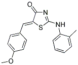 (5Z)-5-(4-METHOXYBENZYLIDENE)-2-[(2-METHYLPHENYL)AMINO]-1,3-THIAZOL-4(5H)-ONE 结构式