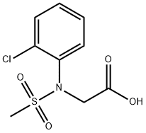 [(2-氯-苯基)-甲磺酰基-氨基]-乙酸 结构式