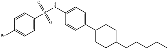 4-BROMO-N-[4-(4-PENTYLCYCLOHEXYL)PHENYL]BENZENESULFONAMIDE 结构式