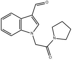 1-[2-氧-2-(1-吡咯烷基)乙基]-1H-吲哚-3-甲醛 结构式