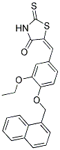 (5E)-5-[3-ETHOXY-4-(1-NAPHTHYLMETHOXY)BENZYLIDENE]-2-THIOXO-1,3-THIAZOLIDIN-4-ONE 结构式