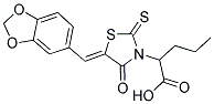 2-[5-(1,3-BENZODIOXOL-5-YLMETHYLENE)-4-OXO-2-THIOXO-1,3-THIAZOLIDIN-3-YL]PENTANOIC ACID 结构式