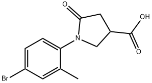 1-(4-溴-2-甲基苯基)-5-氧代吡咯烷-3-羧酸 结构式