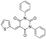 1,3-DIPHENYL-5-(2-THIENYLMETHYLENE)-1,3-DIAZAPERHYDROINE-2,4,6-TRIONE 结构式