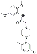 N-(2,5-DIMETHOXYPHENYL)-2-(4-(5-CHLORO-2-METHYLPHENYL)PIPERAZINYL)ETHANAMIDE 结构式