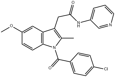 N-(3-PYRIDYL)-INDOMETHACIN AMIDE 结构式