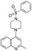 2-METHYL-4-[4-(PHENYLSULFONYL)PIPERAZIN-1-YL]QUINOLINE 结构式