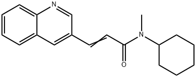 (E)-N-CYCLOHEXYL-N-METHYL-3-(3-QUINOLINYL)-2-PROPENAMIDE 结构式