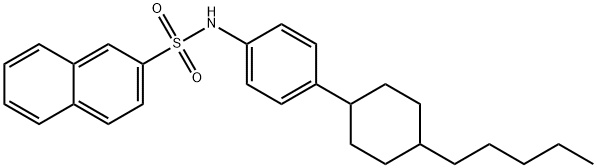 N-[4-(4-PENTYLCYCLOHEXYL)PHENYL]-2-NAPHTHALENESULFONAMIDE 结构式