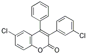 6-CHLORO-3(3'-CHLOROPHENYL)-4-PHENYLCOUMARIN 结构式