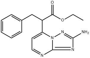 ETHYL 2-(2-AMINO[1,2,4]TRIAZOLO[1,5-A]PYRIMIDIN-7-YL)-3-PHENYLPROPANOATE 结构式