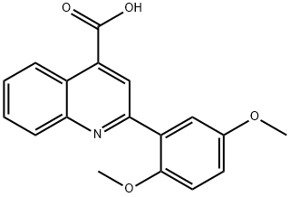 2-(2,5-二甲氧苯基)-喹啉-4-羧酸 结构式