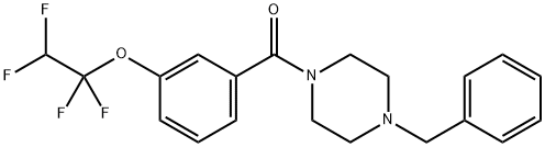 4-Benzylpiperazinyl 3-(1,1,2,2-tetrafluoroethoxy)phenyl ketone 结构式