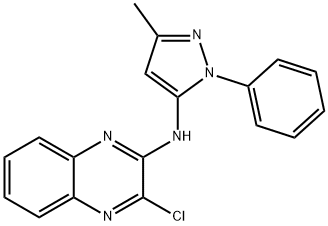 3-氯-N-(3-甲基-1-苯基-1H-吡唑-5-基)喹喔啉-2-胺 结构式