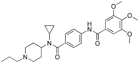 N-CYCLOPROPYL-N-(1-PROPYLPIPERIDIN-4-YL)-4-[(3,4,5-TRIMETHOXYLBENZOYL)AMINO]BENZAMIDE 结构式