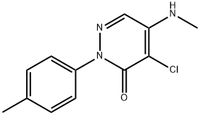 4-CHLORO-5-(METHYLAMINO)-2-(4-METHYLPHENYL)-3(2H)-PYRIDAZINONE 结构式