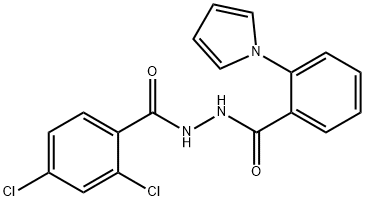 N'-(2,4-DICHLOROBENZOYL)-2-(1H-PYRROL-1-YL)BENZENECARBOHYDRAZIDE 结构式