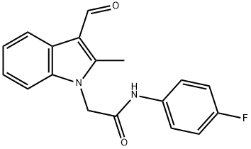 N-(4-Fluorophenyl)-2-(3-formyl-2-methyl-1H-indol-1-yl)acetamide 结构式