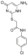 2-[(6-AMINO-4-OXO-1,4-DIHYDROPYRIMIDIN-2-YL)THIO]-N-(4-CHLOROPHENYL)ACETAMIDE 结构式