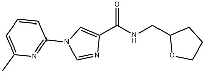 1-(6-Methyl-2-pyridinyl)-N-(tetrahydro-2-furanylmethyl)-1H-imidazole-4-carboxamide 结构式