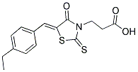 3-[5-(4-ETHYL-BENZYLIDENE)-4-OXO-2-THIOXO-THIAZOLIDIN-3-YL]-PROPIONIC ACID 结构式