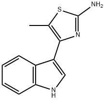 4-(1H-INDOL-3-YL)-5-METHYL-THIAZOL-2-YLAMINE 结构式