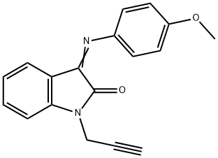 3-[(4-METHOXYPHENYL)IMINO]-1-(2-PROPYNYL)-1H-INDOL-2-ONE 结构式