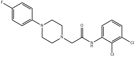 N-(2,3-DICHLOROPHENYL)-2-[4-(4-FLUOROPHENYL)PIPERAZINO]ACETAMIDE 结构式