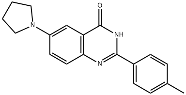 2-(4-Methylphenyl)-6-(1-pyrrolidinyl)-4(3H)-quinazolinone 结构式
