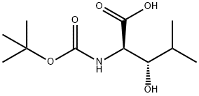 (2R,3S)-2-(BOC-氨基)-3-羟基-4-甲基戊酸 结构式